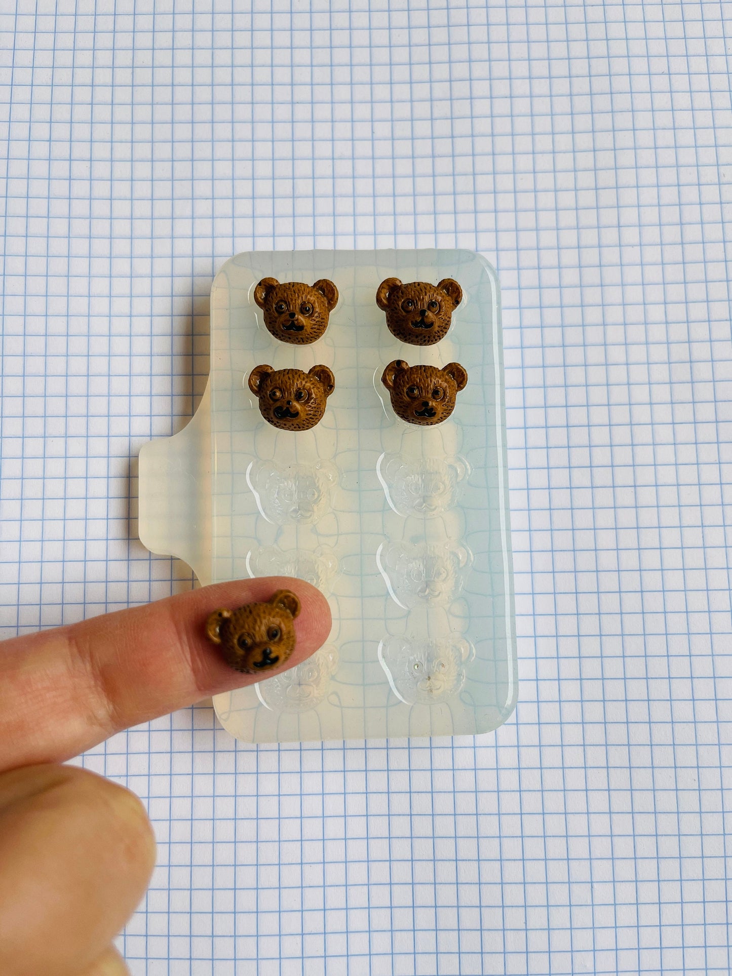 Bears. Silicone mold for working with epoxy or UV resin.