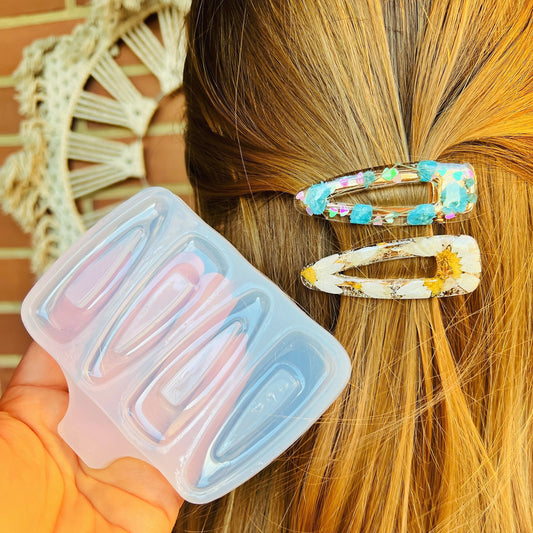 Hair clips Mold for epoxi and uv resin