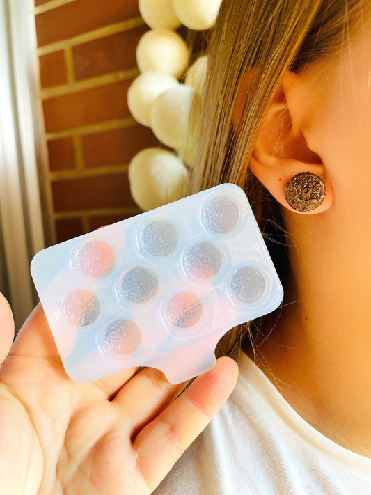 Cookies. Silicone mold modern earrings  . Mold for UV and epoxy resin.