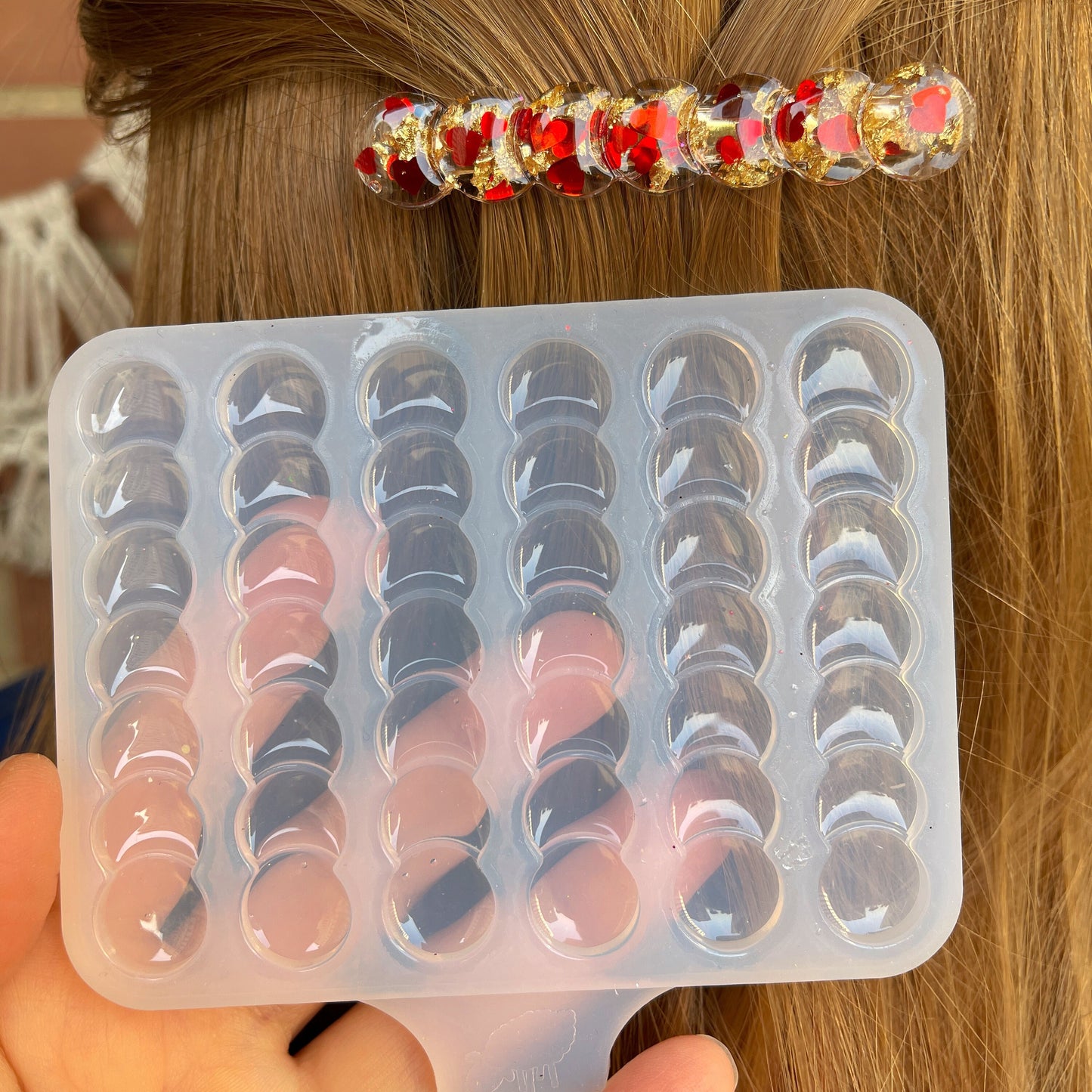 Hair clips mold 7X1.3cm.  Mold for epoxi and uv resin