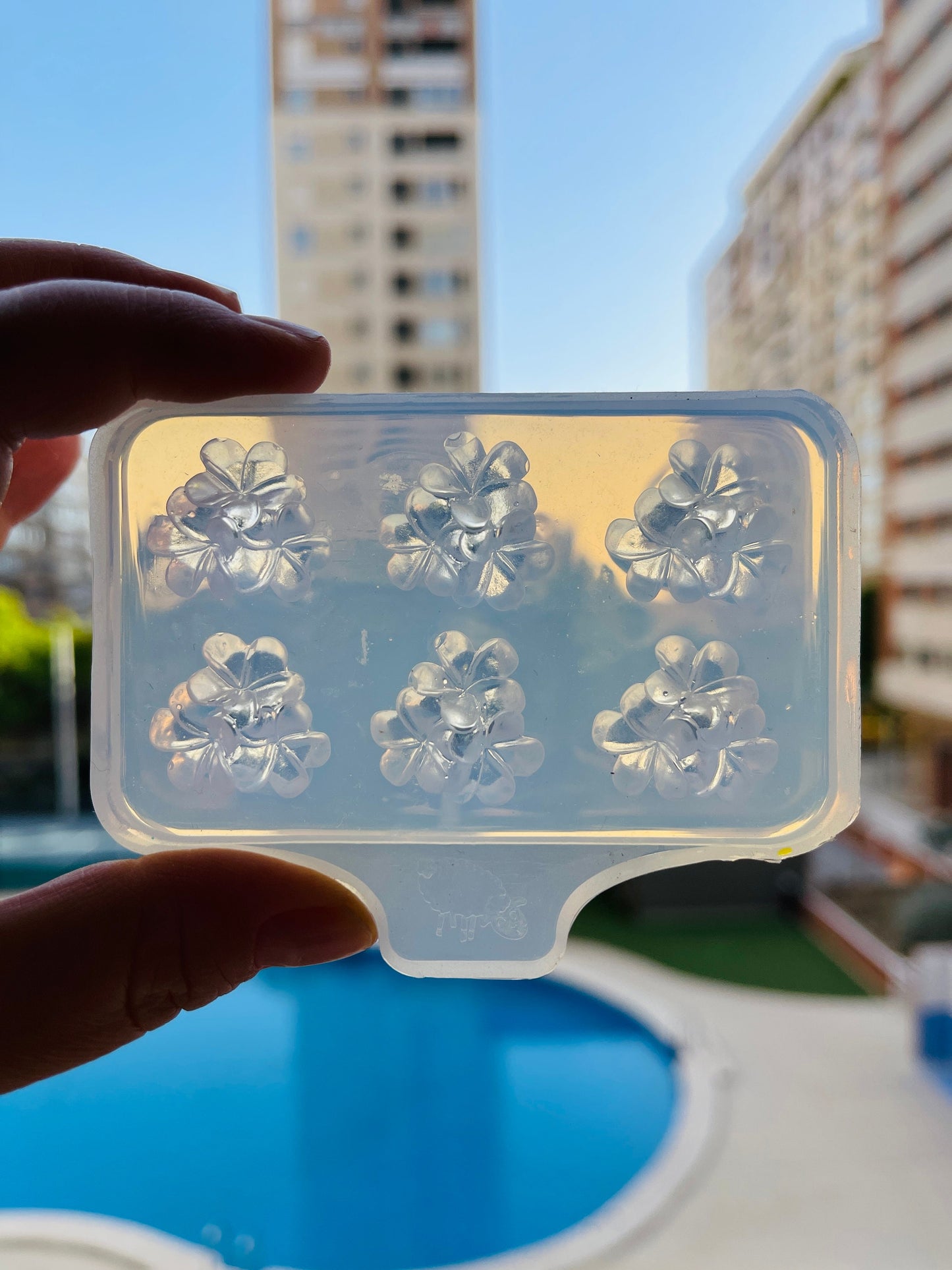 Mold flower for uv and epoxy. Set of earrings. Super glossy resin mold. Jewelry diy form flower earrings.