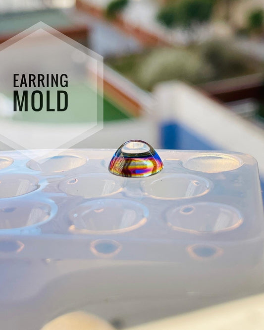 11 х 6 mm Deep silicone mold for earrings circles. Mold for epoxy and UV resin. Сlear glossy resin form. Сircles shaped jewelry earrings