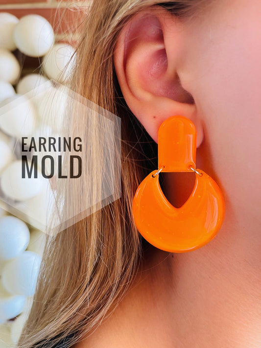 Mold for epoxy or uv resin. Round earrings
