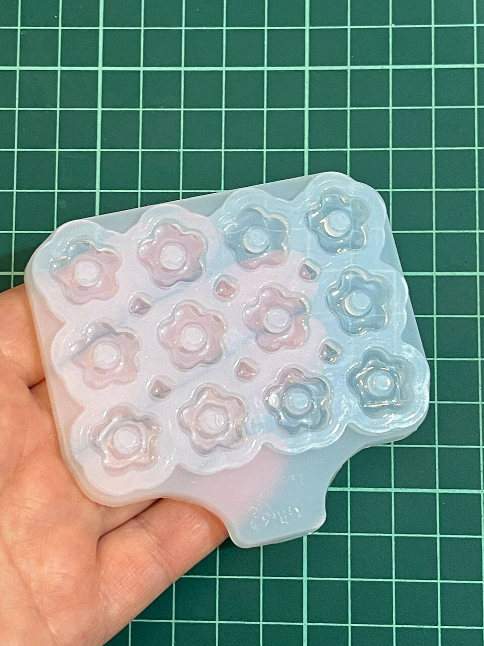 15 mm • Silicone flower earrings • Mold for epoxy and UV resin • Super glossy resin form • flower shaped jewelry earrings • Rubber form