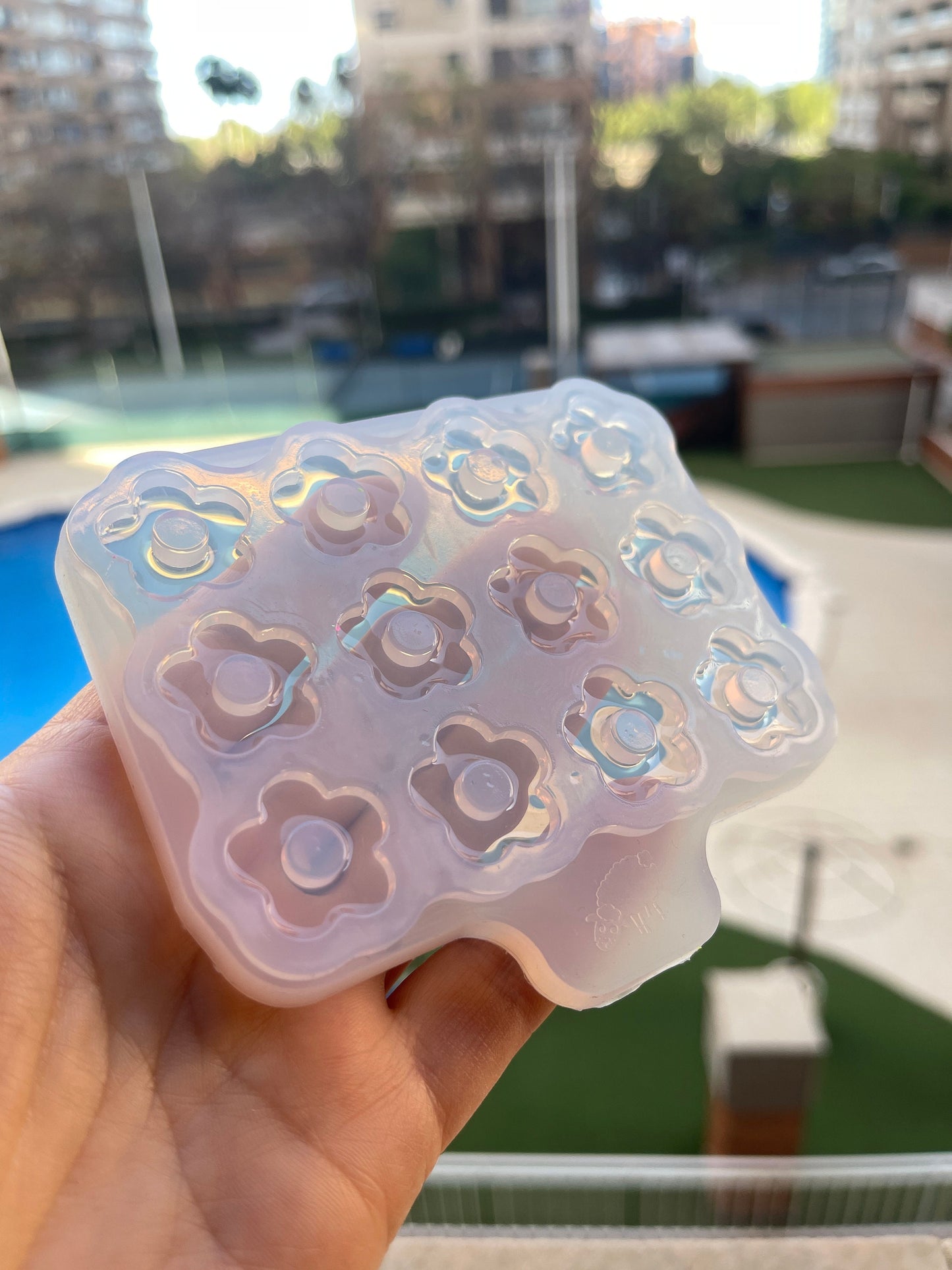 20 mm • Silicone flower earrings • Mold for epoxy and UV resin • Super glossy resin form • flower shaped jewelry earrings • Rubber form
