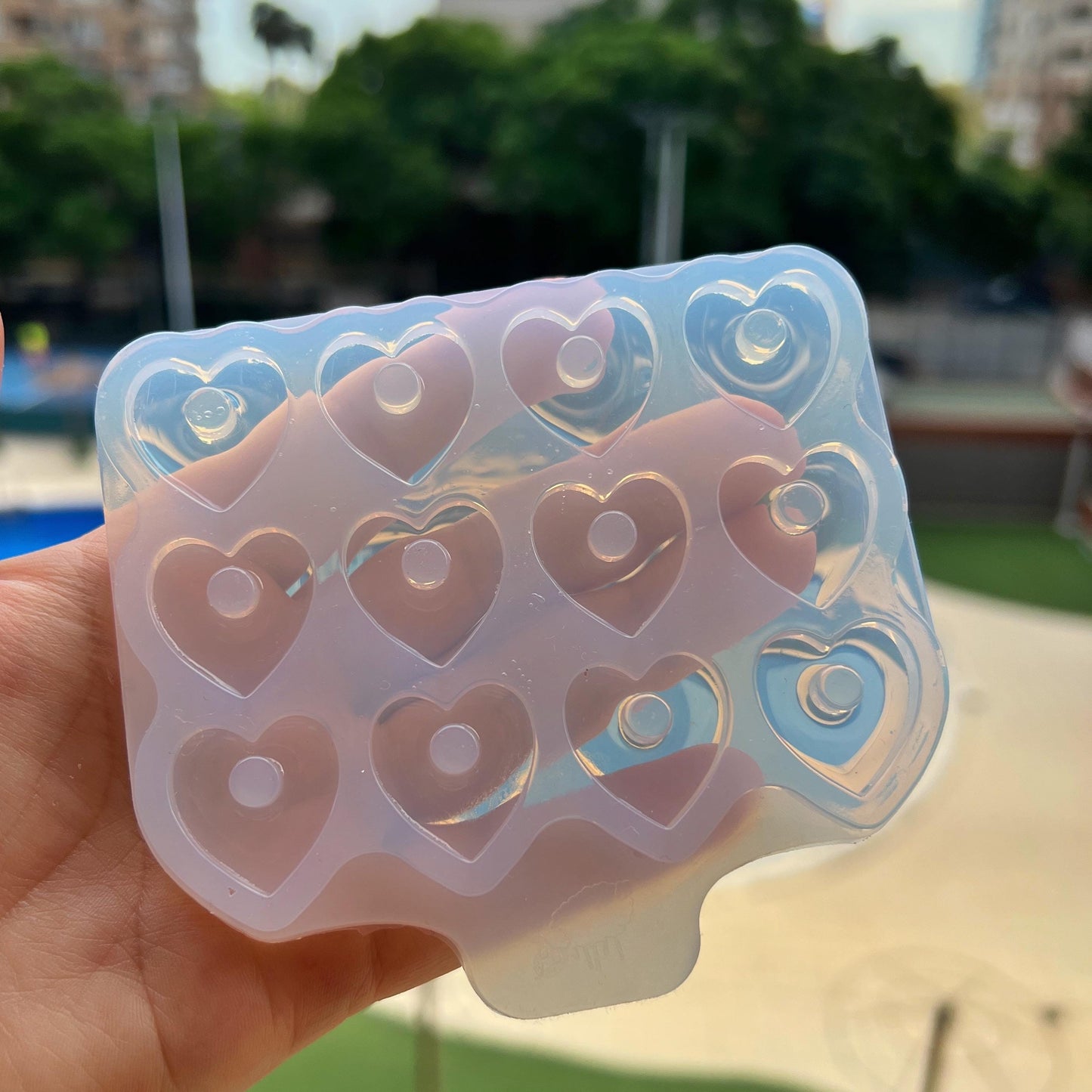 20 mm • Silicone heart earrings. Mold for epoxy and UV resin. Super glossy resin form. Heart shaped jewelry earrings. Rubber form.