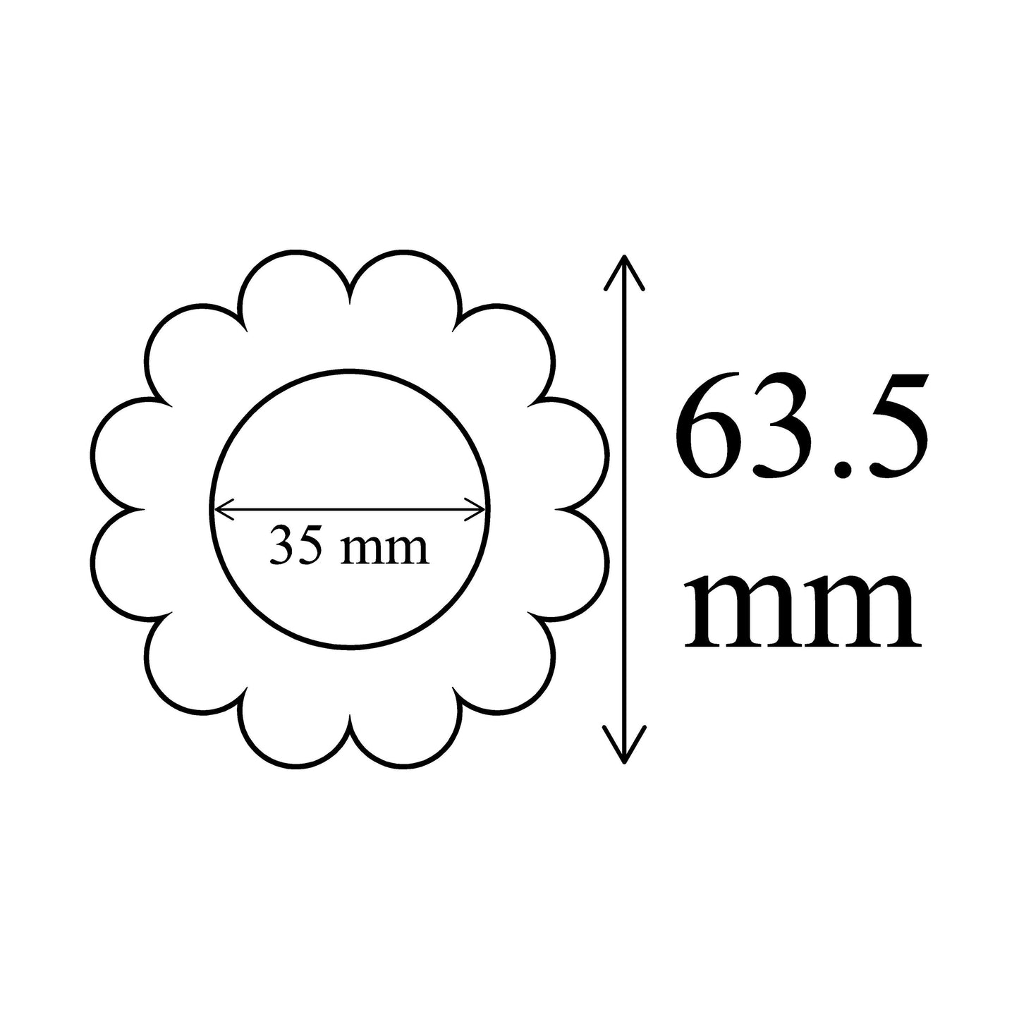 Round hair clip 6.3 cm. Mold for epoxi and uv resin