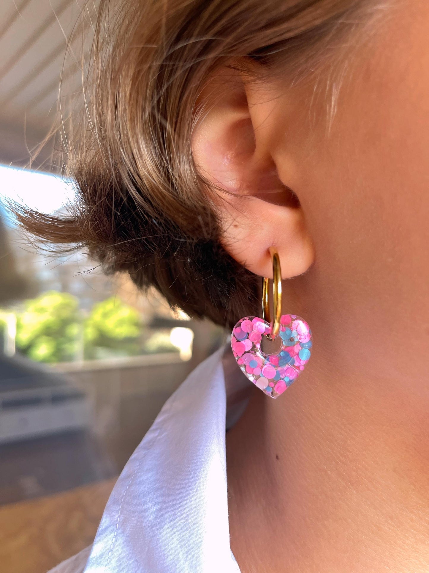 20 mm • Silicone heart earrings. Mold for epoxy and UV resin. Super glossy resin form. Heart shaped jewelry earrings. Rubber form.