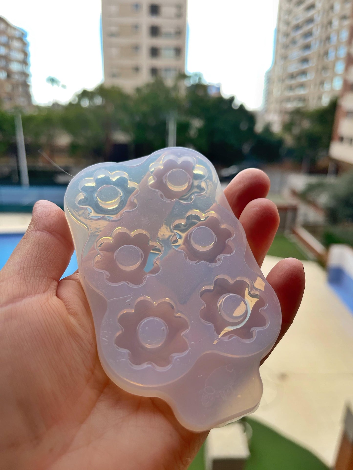 25 mm • Silicone flower earrings • Mold for epoxy and UV resin • Super glossy resin form • flower shaped jewelry earrings • Rubber form