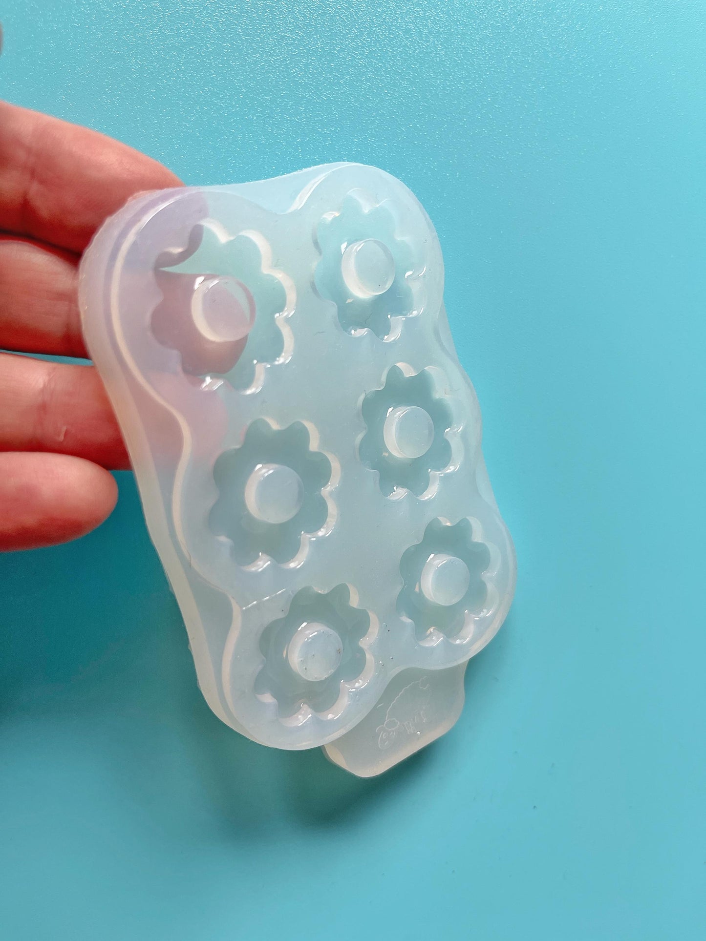 25 mm • Silicone flower earrings • Mold for epoxy and UV resin • Super glossy resin form • flower shaped jewelry earrings • Rubber form